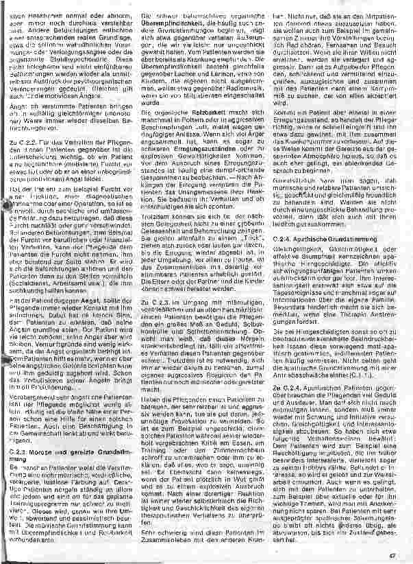 Vorschauseite 2: Informationen f. Krankenschwestern und Krankenpfleger über Patienten m. Hirnschäden im Erwachsenenalter/2. Teil Stör.Grundstimmung/Gefühle