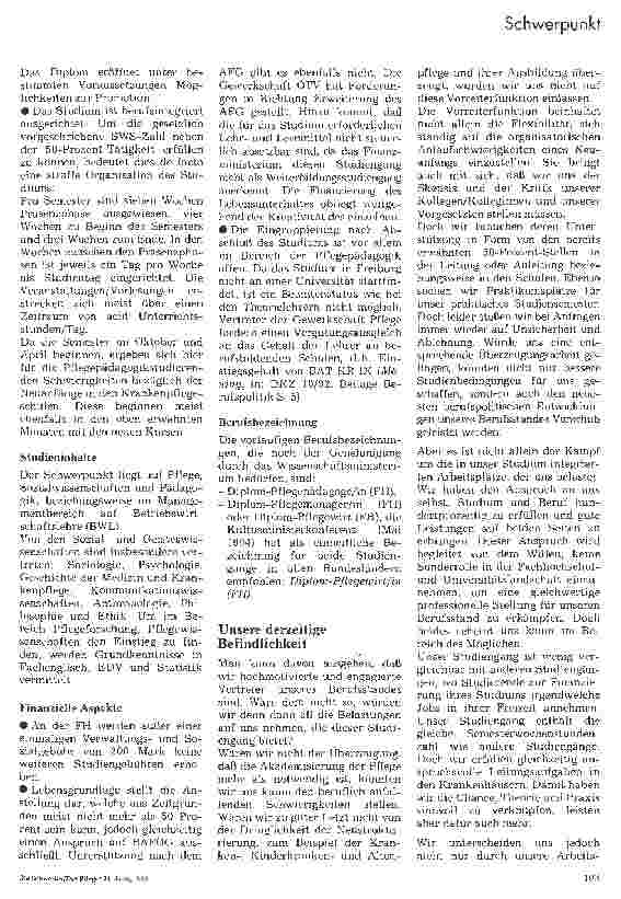 Vorschauseite 3: Erfahrungen mit Pflegestudiengängen Erste Pflegestudiengägne in Baden-Württemberg