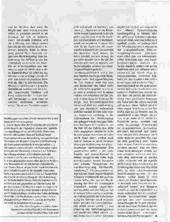 Vorschauseite 4: Depression - die Eilkrankheit unserer Zeit?