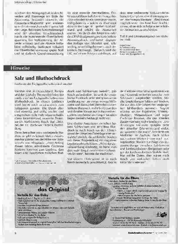 Vorschauseite 6: Bronchopulmonale Dysplasie (BPD) und CPAP-Anwendung beim Frühund NeugeborenenTeil I: Definition und Pathogenese der BPD