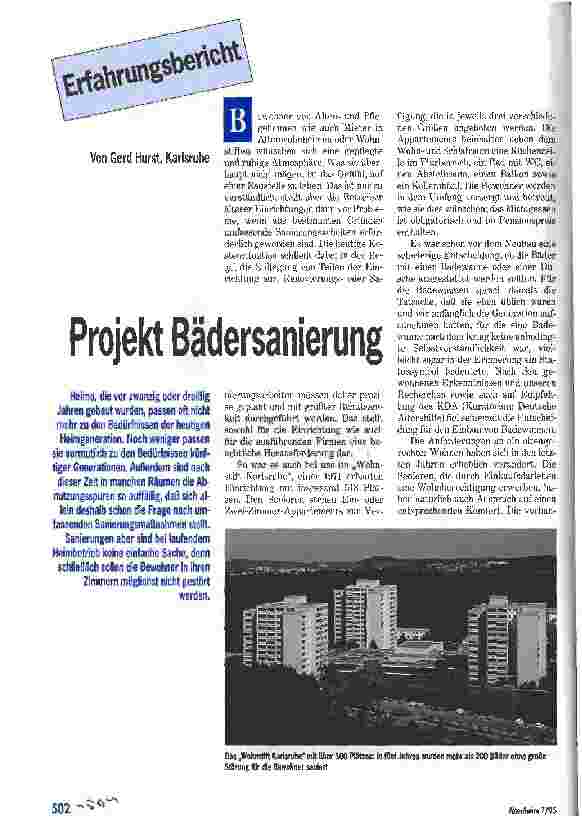 Vorschauseite 1: Projekt Bädersanierung
