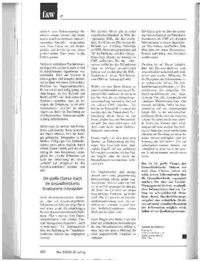 Vorschauseite 4: Die Patientenakte in Zeiten der elektronischen Gesundheitskarte
