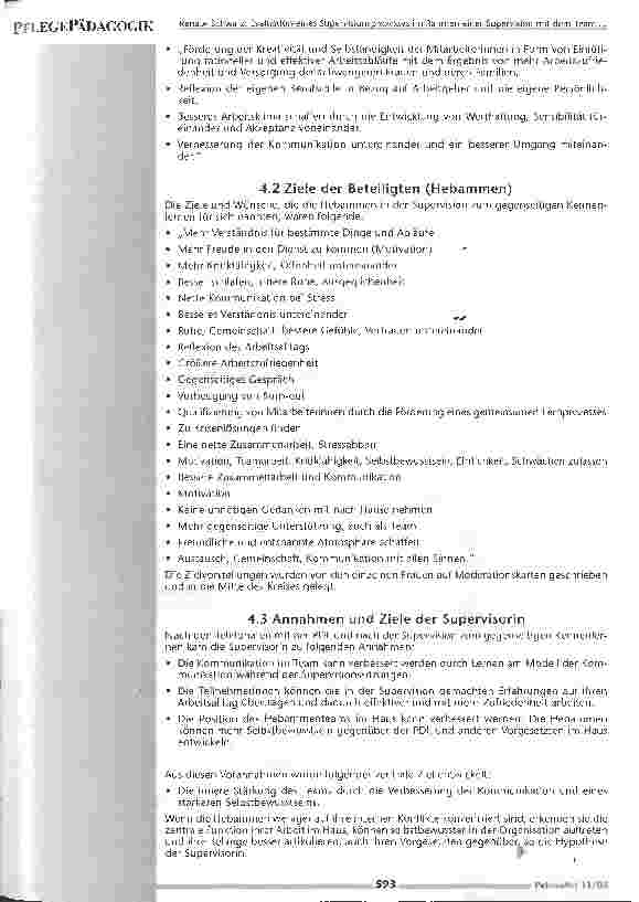 Vorschauseite 3: Evaluation eines Supervisions prozesses im Rahmen einerSupervision mit dem Team der Hebammen einer gynäkologischen Klinik