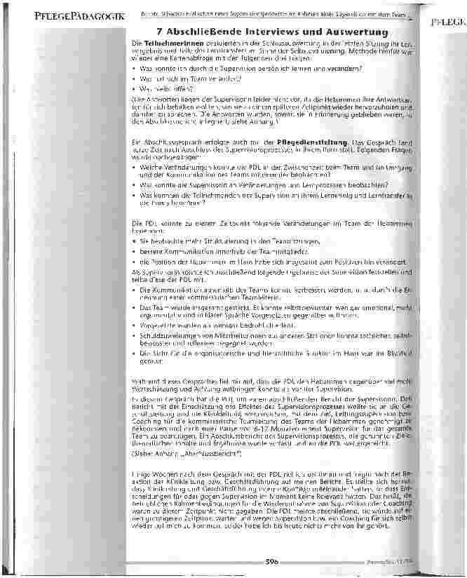 Vorschauseite 6: Evaluation eines Supervisions prozesses im Rahmen einerSupervision mit dem Team der Hebammen einer gynäkologischen Klinik