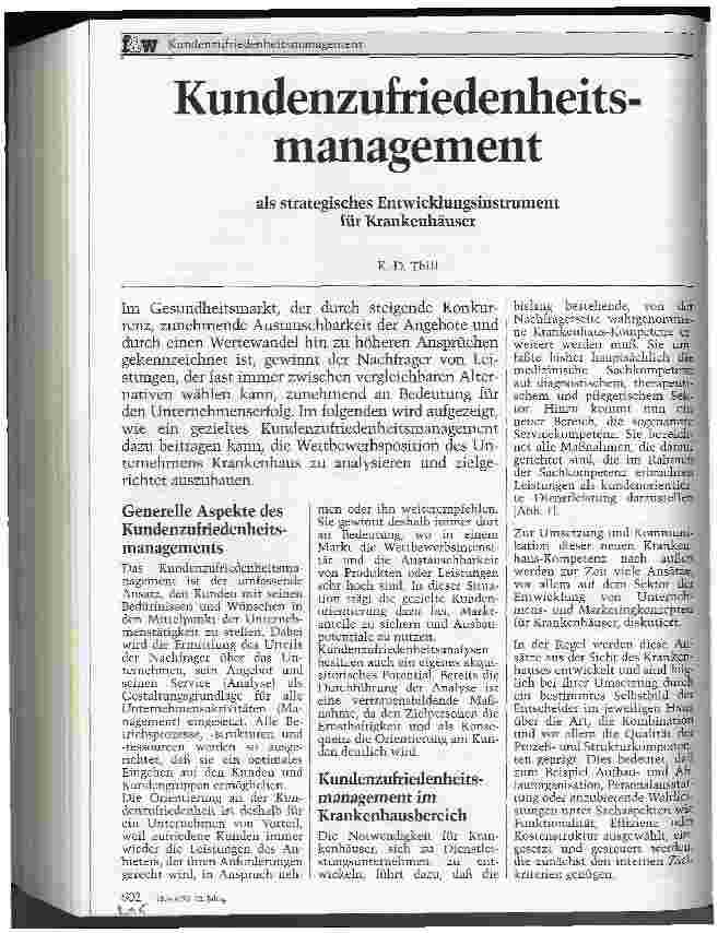 Vorschauseite 1: Kundenzufriedenheitsmanagement als strategisches Entwicklungsinstrument für Krankenhäuser