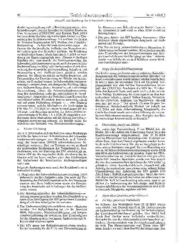 Vorschauseite 2: Die Stärkung der Schwerbehinderten-vertretung