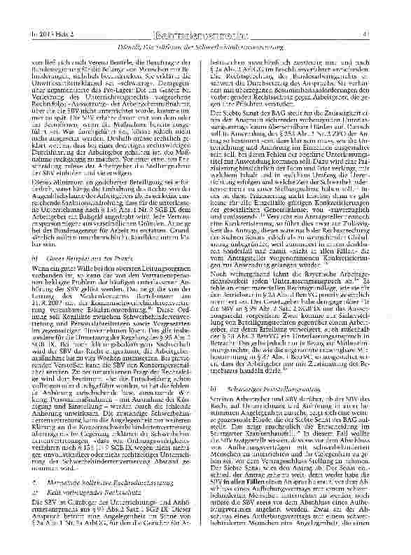 Vorschauseite 3: Die Stärkung der Schwerbehinderten-vertretung