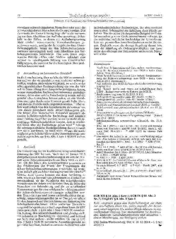 Vorschauseite 4: Die Stärkung der Schwerbehinderten-vertretung