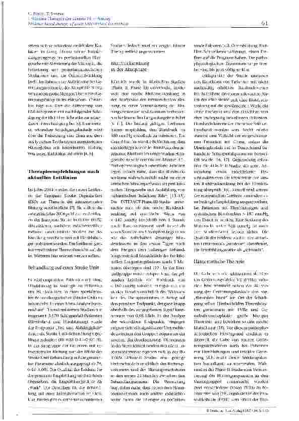 Vorschauseite 2: Leitlinien-Therapie der akuten Hirnblutung