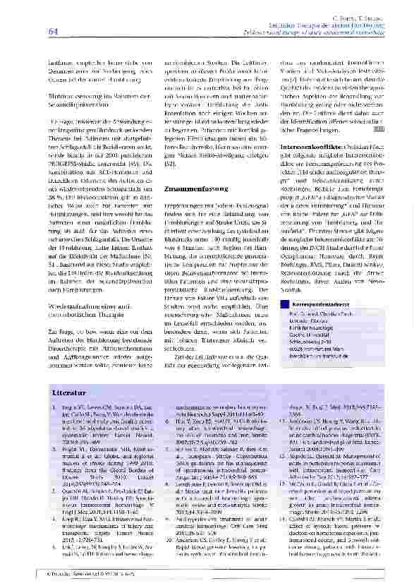 Vorschauseite 5: Leitlinien-Therapie der akuten Hirnblutung