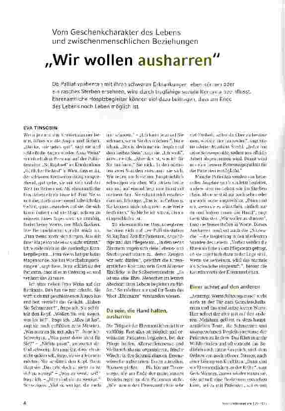 Vorschauseite 1: Wir wollen ausharren