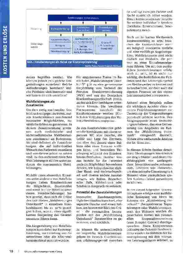 Vorschauseite 2: Individuell angepasst Zusatzleistungen im Krankenhaus als Chance?