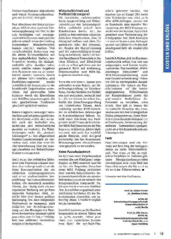 Vorschauseite 3: Individuell angepasst Zusatzleistungen im Krankenhaus als Chance?