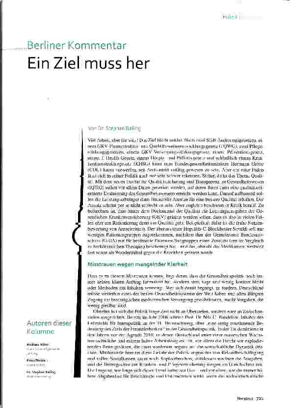 Vorschauseite 1: Ein Ziel muss her