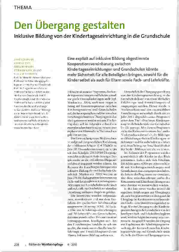 Vorschauseite 1: Den Übergang gestalten
