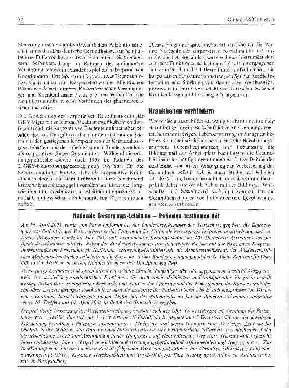Vorschauseite 2: Koordination und Qualität im Gesundheitswesen