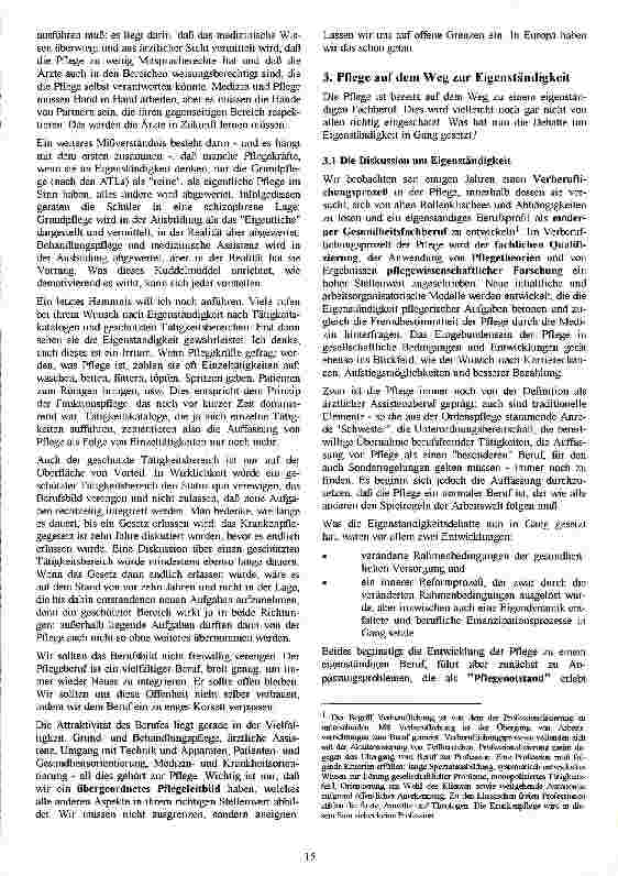 Vorschauseite 5: Das Denkbare denken - Der schwierige Weg zur Eigenständigkeit in der Pflege