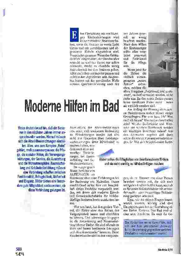 Vorschauseite 1: Moderne Hilfen im Bad