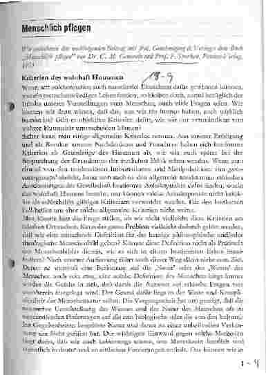 Vorschauseite 1: Menschlich pflegen