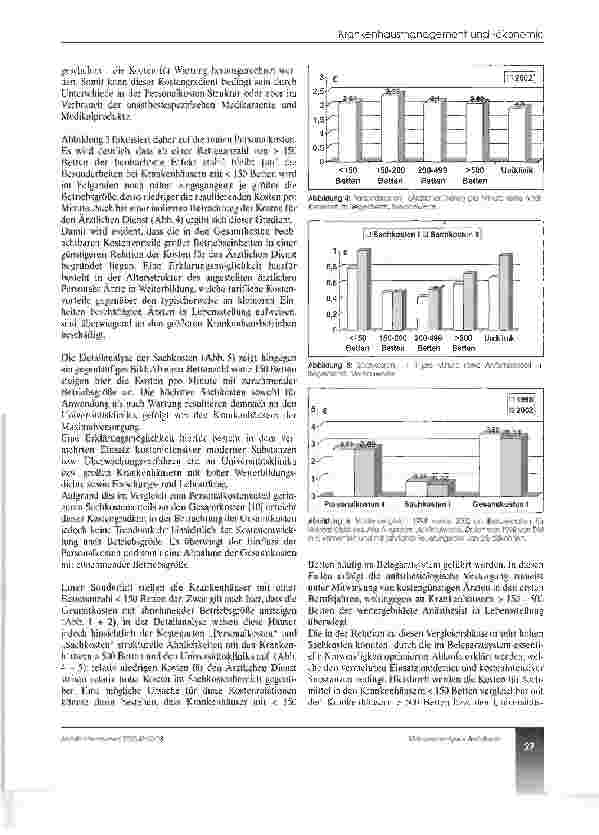 Vorschauseite 5: Analyse der IST-Kosten Anästhesie in deutschen Krankenhäusern*- Bezugsjahr 2002 -
