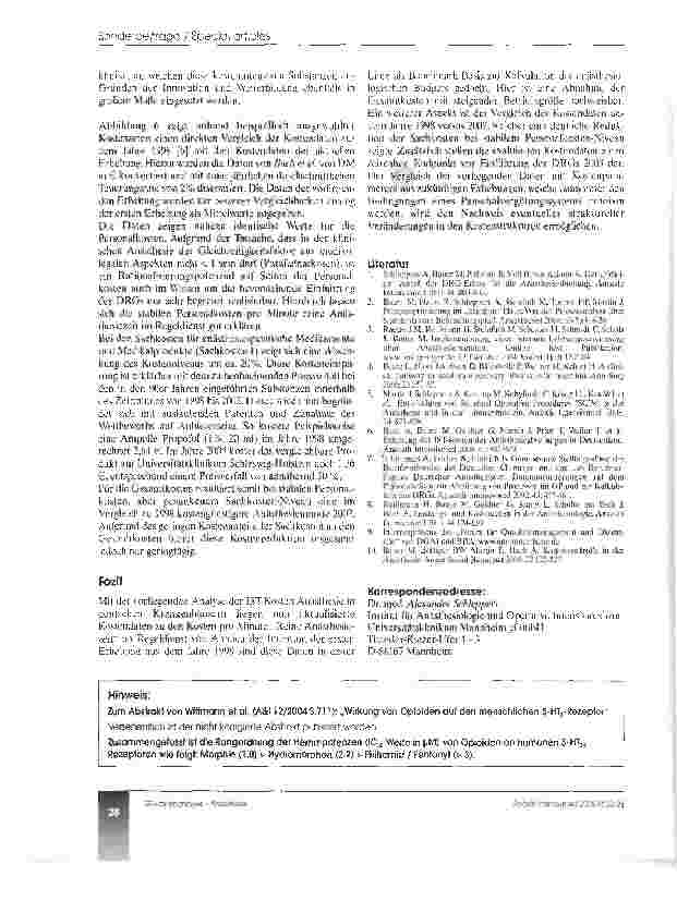Vorschauseite 6: Analyse der IST-Kosten Anästhesie in deutschen Krankenhäusern*- Bezugsjahr 2002 -