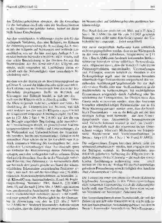 Vorschauseite 5: Zulassung von Arzneimitteln im sog. pauschalierten Nachzulassungsverfahren