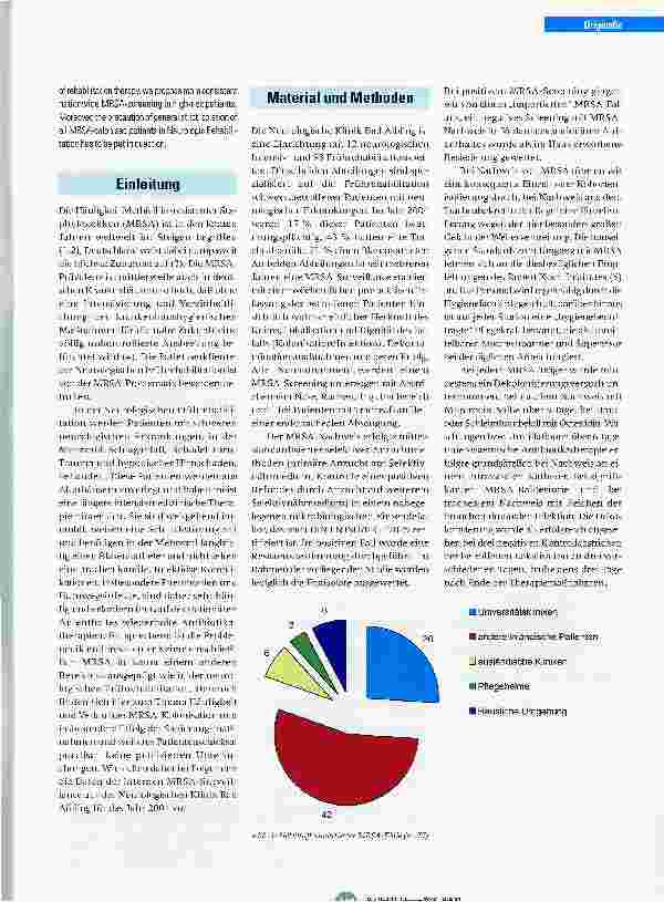 Vorschauseite 2: Die MRSA-Problematik in der Neurologischen Frührehabilitation