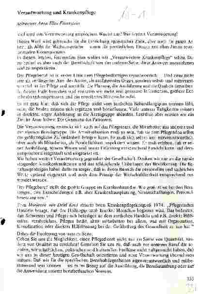 Vorschauseite 1: Verantwortung und Krankenpflege