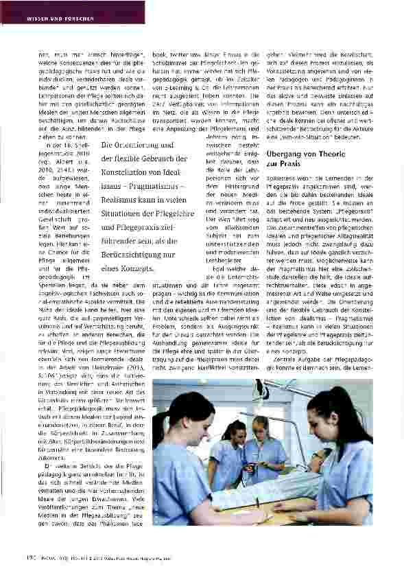 Vorschauseite 6: Der Versuch ist der wahre Idealismus Über Sinn und Zweck des Idealismus in der Pfiegepädagogik
