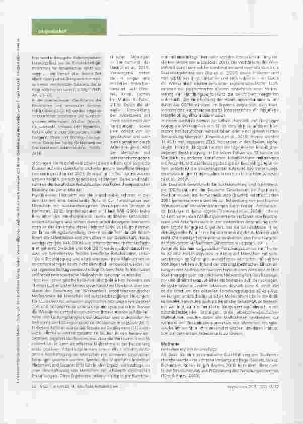 Vorschauseite 2: Berufliche Rehabilitation von Menschen mit substanzbezogenen Abhängigkeitserkrankungen ein systematischer Review
