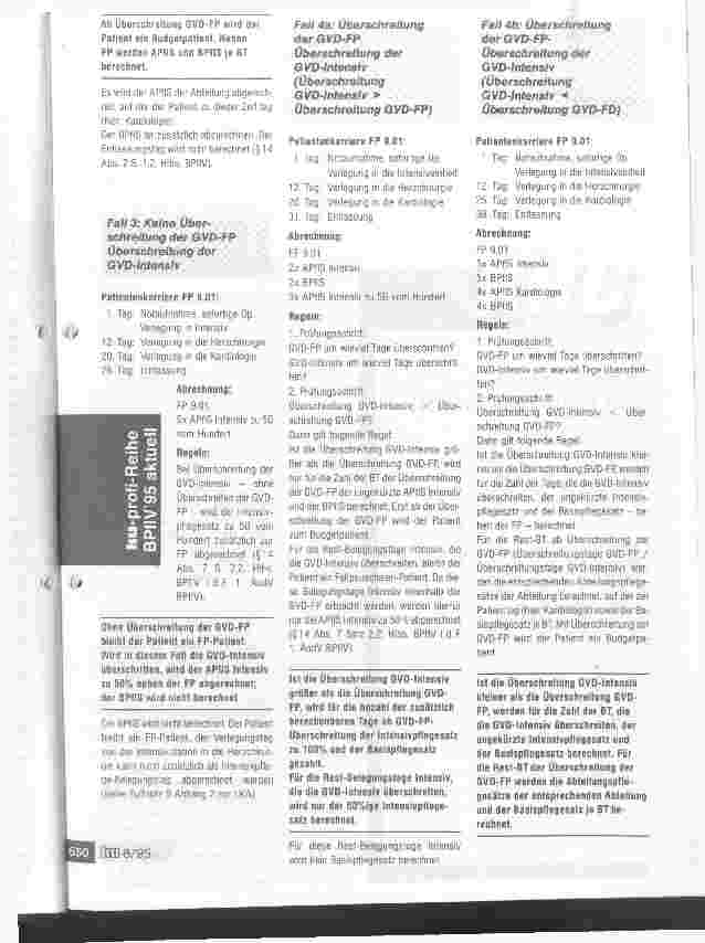 Vorschauseite 2: Ein echtes Kabinettstückchen Neue Abrechnngsmodalitäten bei Fallpauschalen in der Herzchirurgie 1. ÄndV BPflV (Beschluß der Bundesregierung von 13. 6. 1995)
