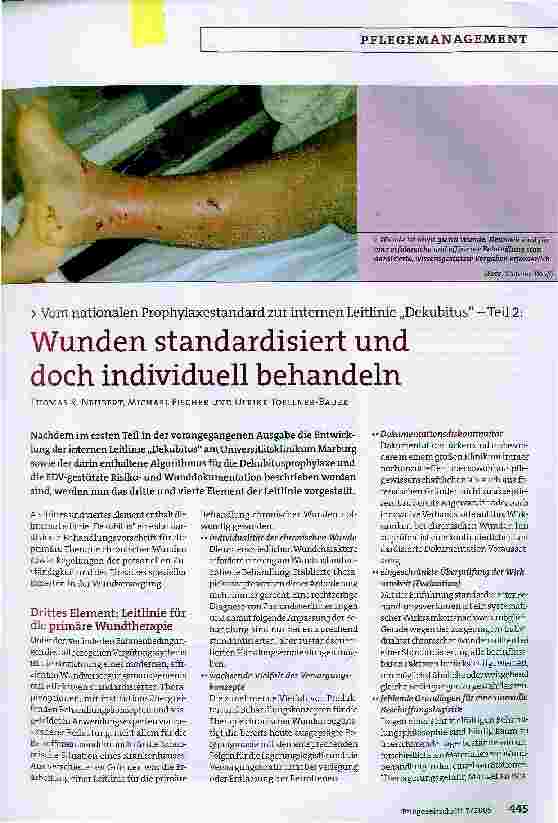 Vorschauseite 1: Wunden standardisiert und doch individuell behandeln