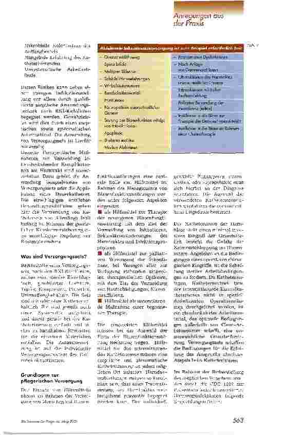 Vorschauseite 2: Bedeutung und Einsatz der ableitenden Inkontinenzversorgung