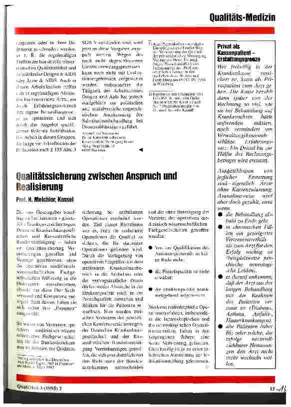 Vorschauseite 1: Qualitätssicherung zwischen Anspruch und Realisierung