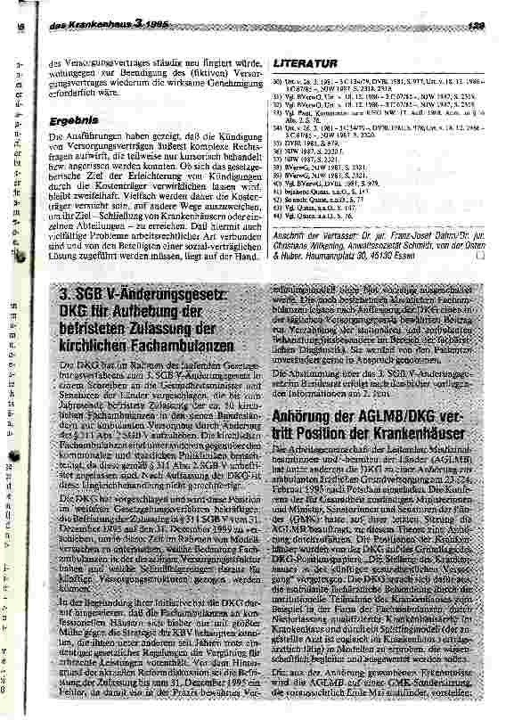 Vorschauseite 4: Rechtsfragen bei Abschluß und Kündigung von Krankenhaus-Versorgungsverträgen sowie der Aufstellung von Krankenhausbedarfsplänen Teil 2