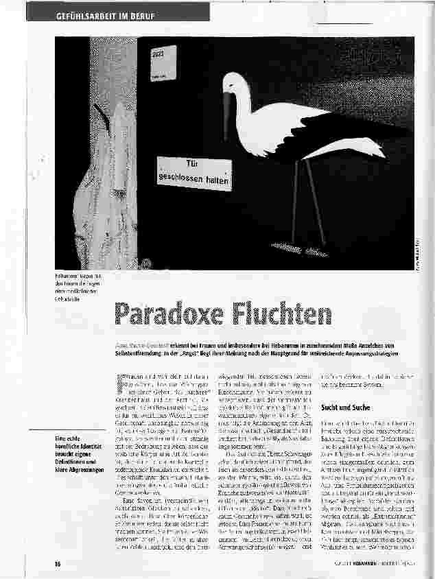 Vorschauseite 1: Paradoxe Fluchten