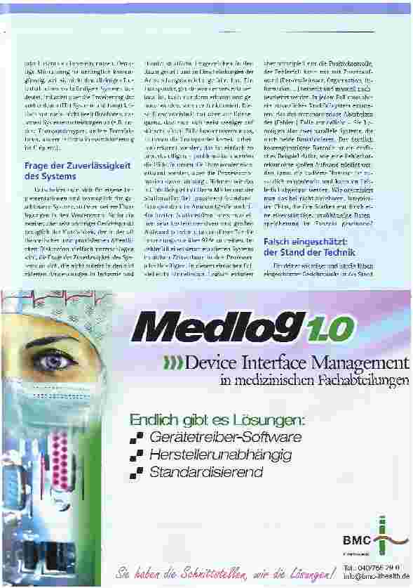 Vorschauseite 2: HEISSE LUFT ODER QUANTENSPRUNG?RFID IM KLINISCHEN EINSATZ EINMAL KRITISCH