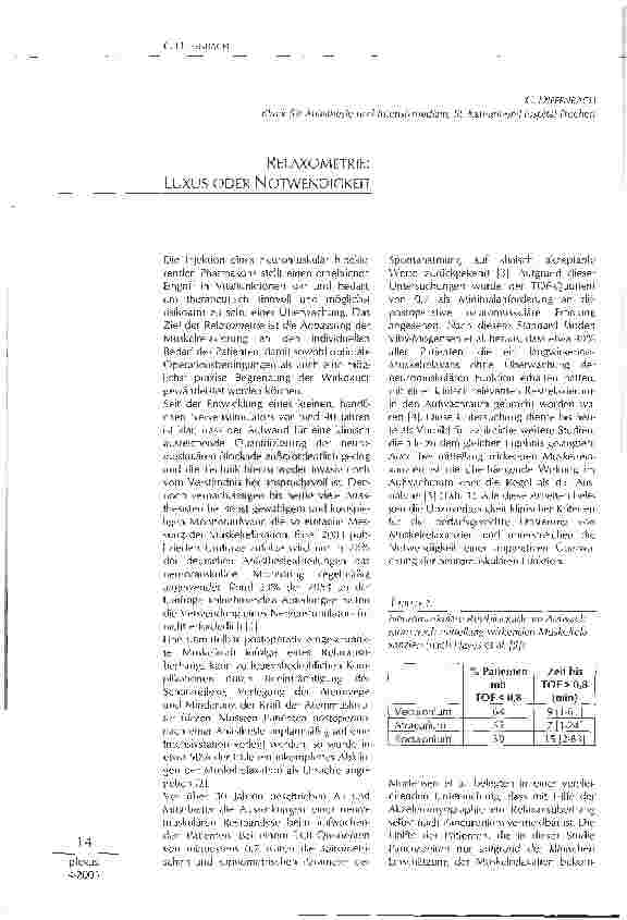 Vorschauseite 1: RELAXOMETRIE: Luxus ODER NOTWENDIGKEIT