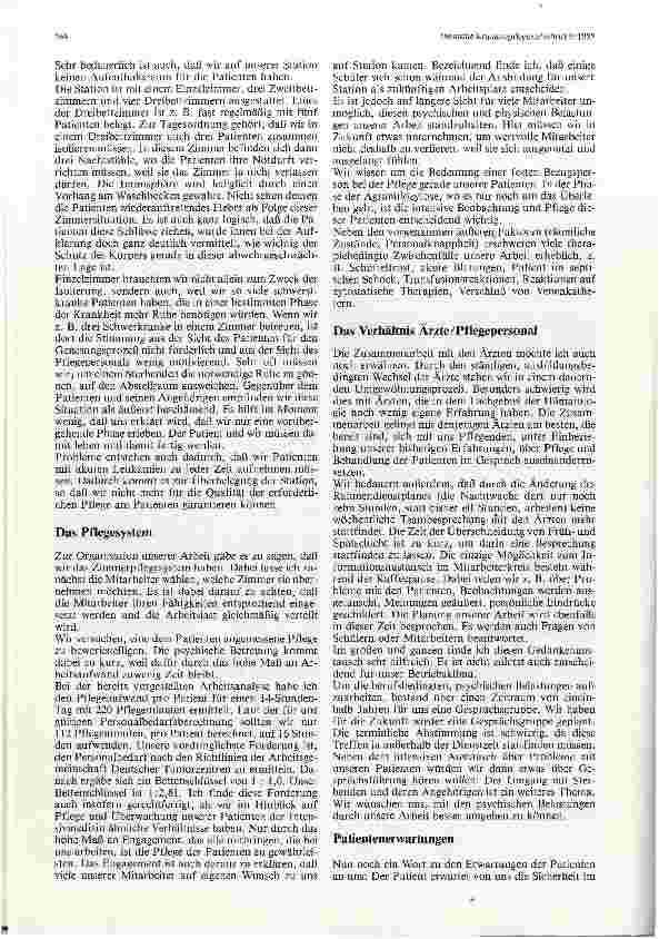 Vorschauseite 2: Beschreibung einer hämatologischen Station
