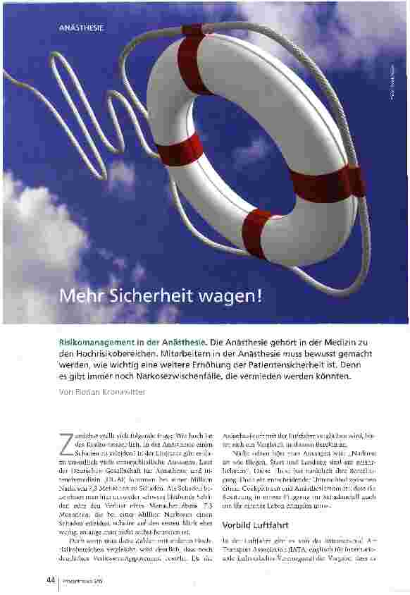Vorschauseite 1: Mehr Sicherheit wagen!