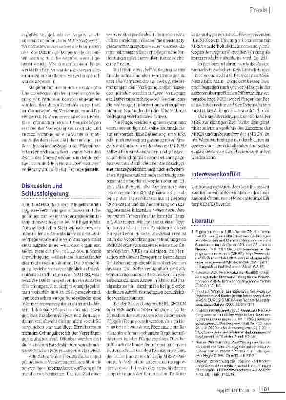 Vorschauseite 5: Sektorenübergreifende Informationsweitergabe bei Patienten mit multiresistenten Erregern - Beitrag aus dem MRE-Netz Rhein-Main