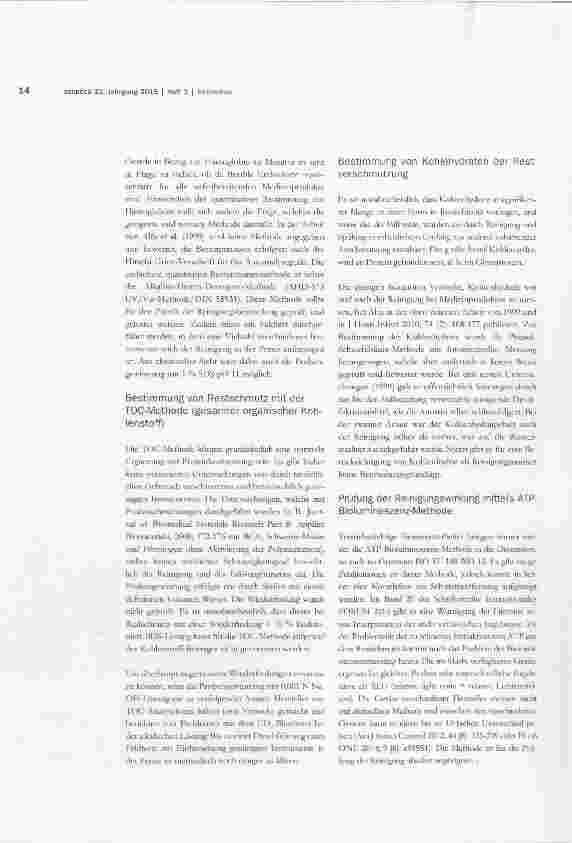 Vorschauseite 4: Diskussion der international unterschiedlichen Akzeptanzkriterien zur Bewertung der Reinigungswirkung