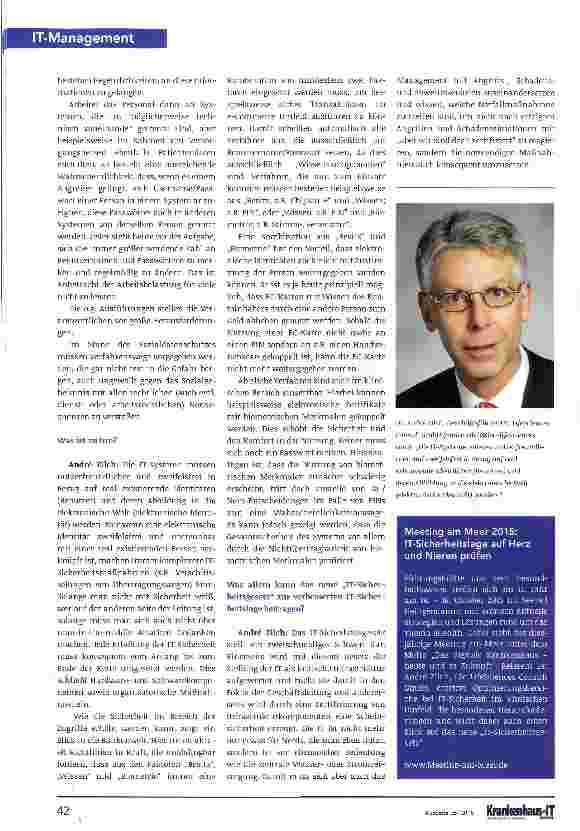 Vorschauseite 2: IT-Sicherheit im klinischen Umfeld