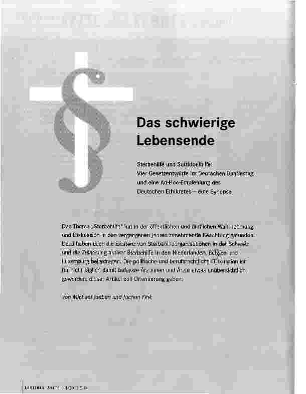 Vorschauseite 1: Das schwierige Lebensende