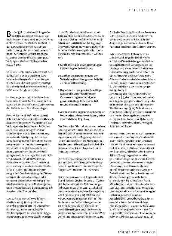 Vorschauseite 2: Das schwierige Lebensende