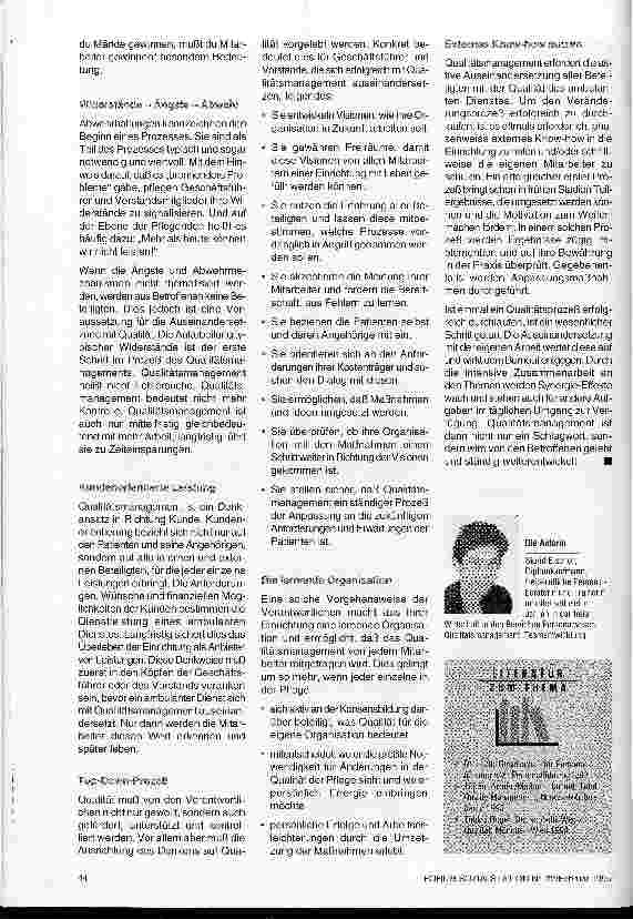 Vorschauseite 2: Qualität beginnt im Kopf Top-Down-Prozeß für eine neue Arbeitskultur