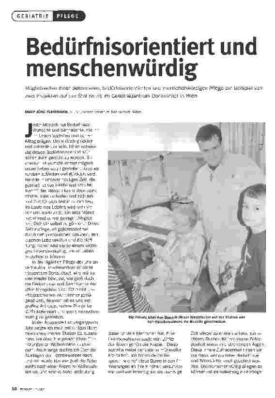 Vorschauseite 1: Bedürfnisorientiert und menschenwürdig