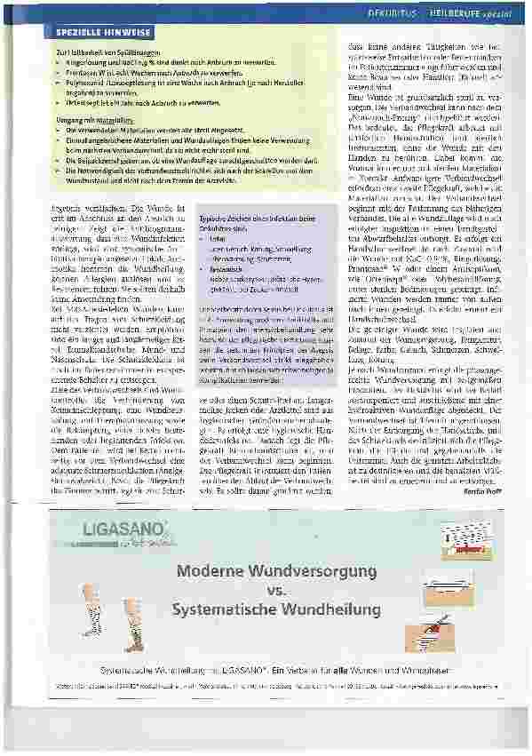 Vorschauseite 2: Pflegetipps für die Wundvisite