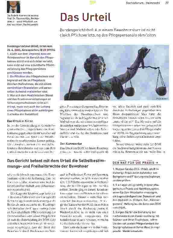 Vorschauseite 1: Das Urteil