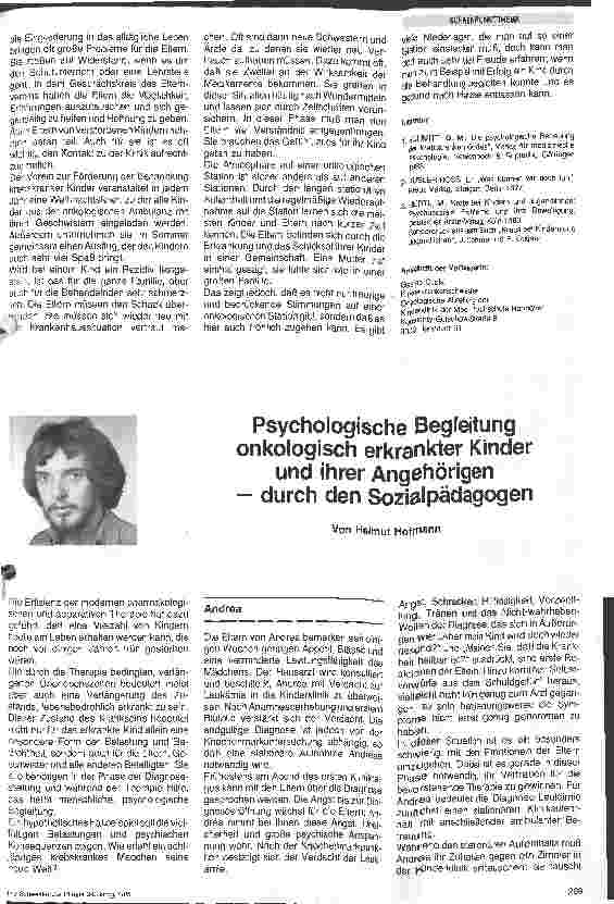 Vorschauseite 3: Psychische Begleitung onkologisch erkrankter Kinder und ihrer Angehörigen - durch das Pflegepersonal